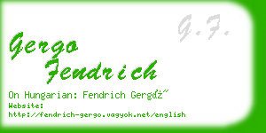 gergo fendrich business card